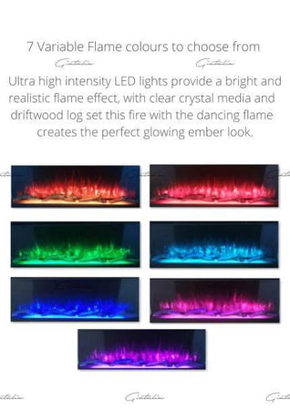 W13 Electric Wall Insert Fire Studio Colours 4-L