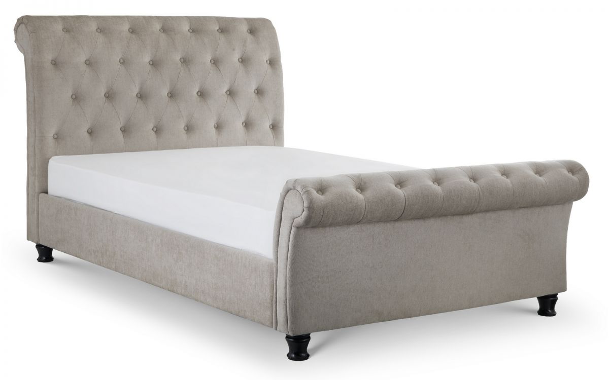 Bed - Fabric Bed Ravello Deep Button Scroll Bed