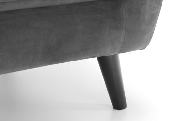 Chair - Monza Chair - Grey Velvet & Blue