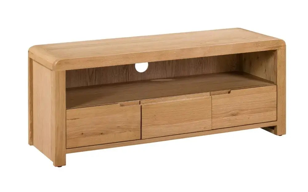 TV Unit - Curve Oak TV Unit