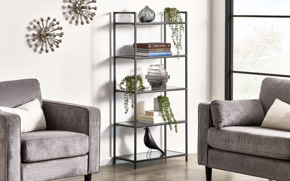 Bookcase - Chicago Tall Bookcase - Smoked Glass