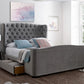 Bed - Fabric Bed - Downton Velvet 2 Drawer Storage Bed