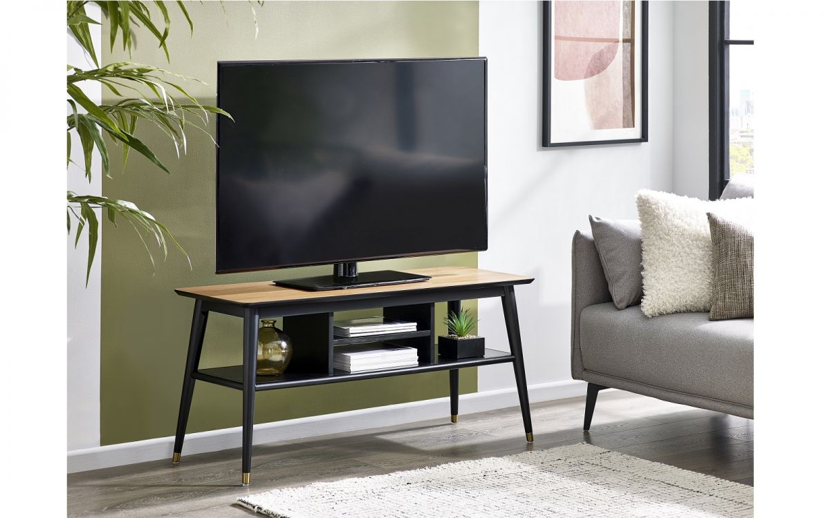 TV Stand Findlay Media Unit - Walnut & Black