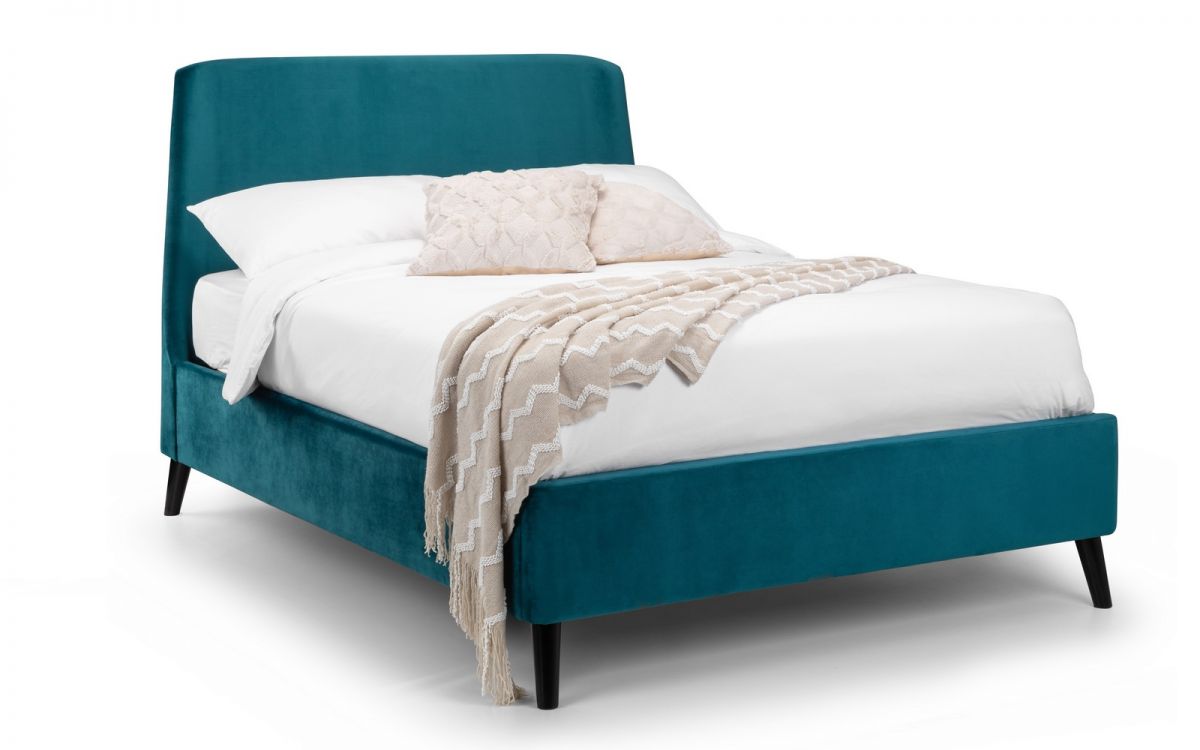 Bed - Fibric Bed- Frida Curved Velvet Bed