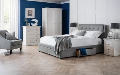 Bed - Fabric Bed - FULLERTON 4 DRAWER BED