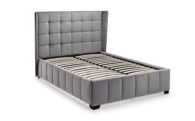 Bed - Fabric Bed Gatsby Bed - Light Grey