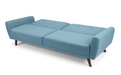 Sofabed - Monza Sofabed - Grey Velvet & Blue