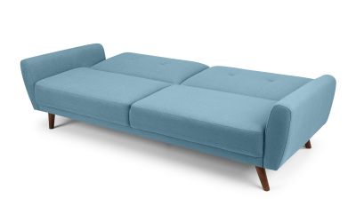 Sofabed - Monza Sofabed - Grey Velvet & Blue