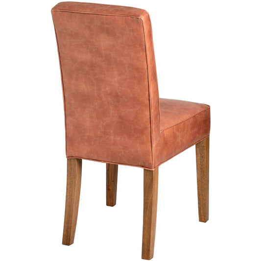 Dining Chair - Tan Faux Leather Dining Chair