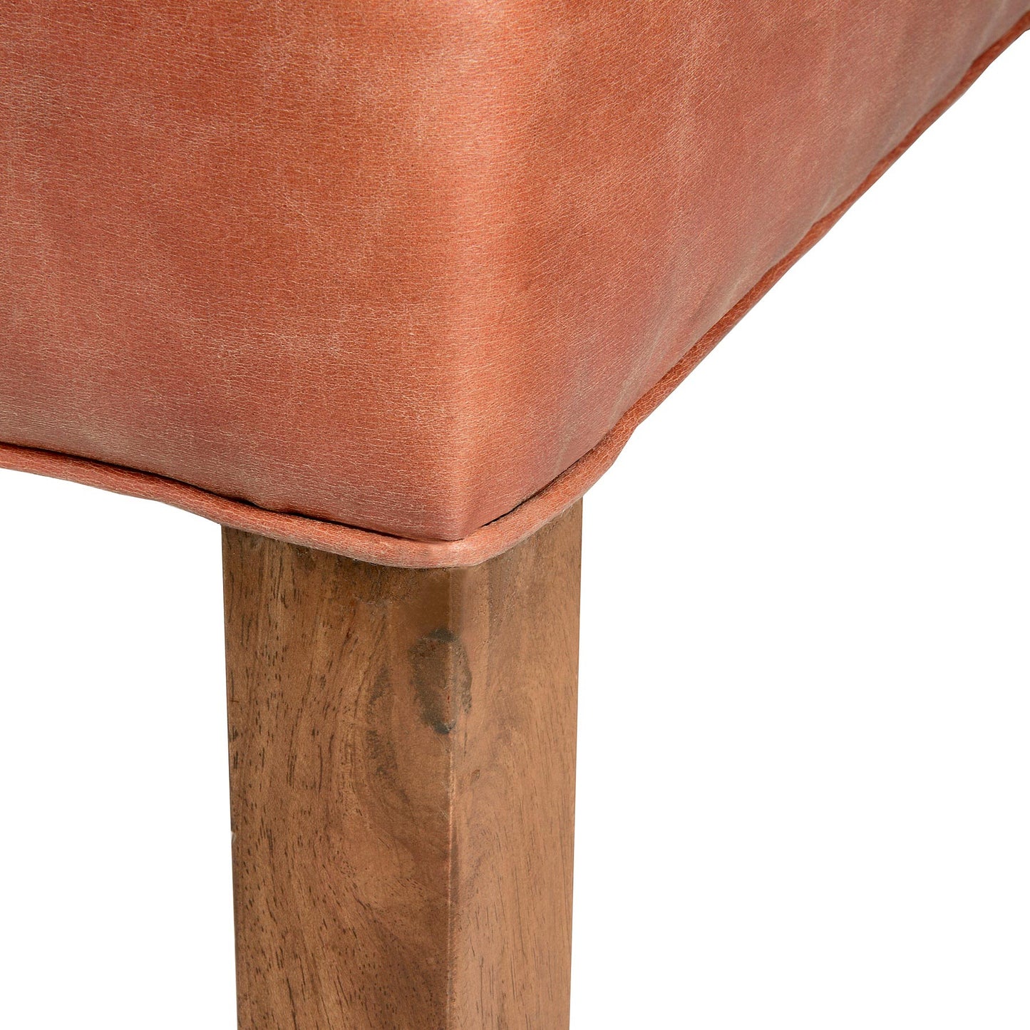 Dining Chair - Tan Faux Leather Dining Chair