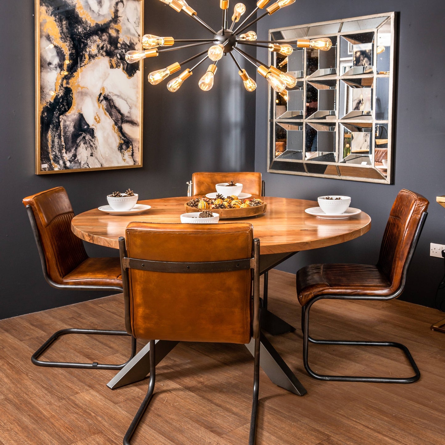 Dining Table - Live Edge Collection Large Round Dining Table