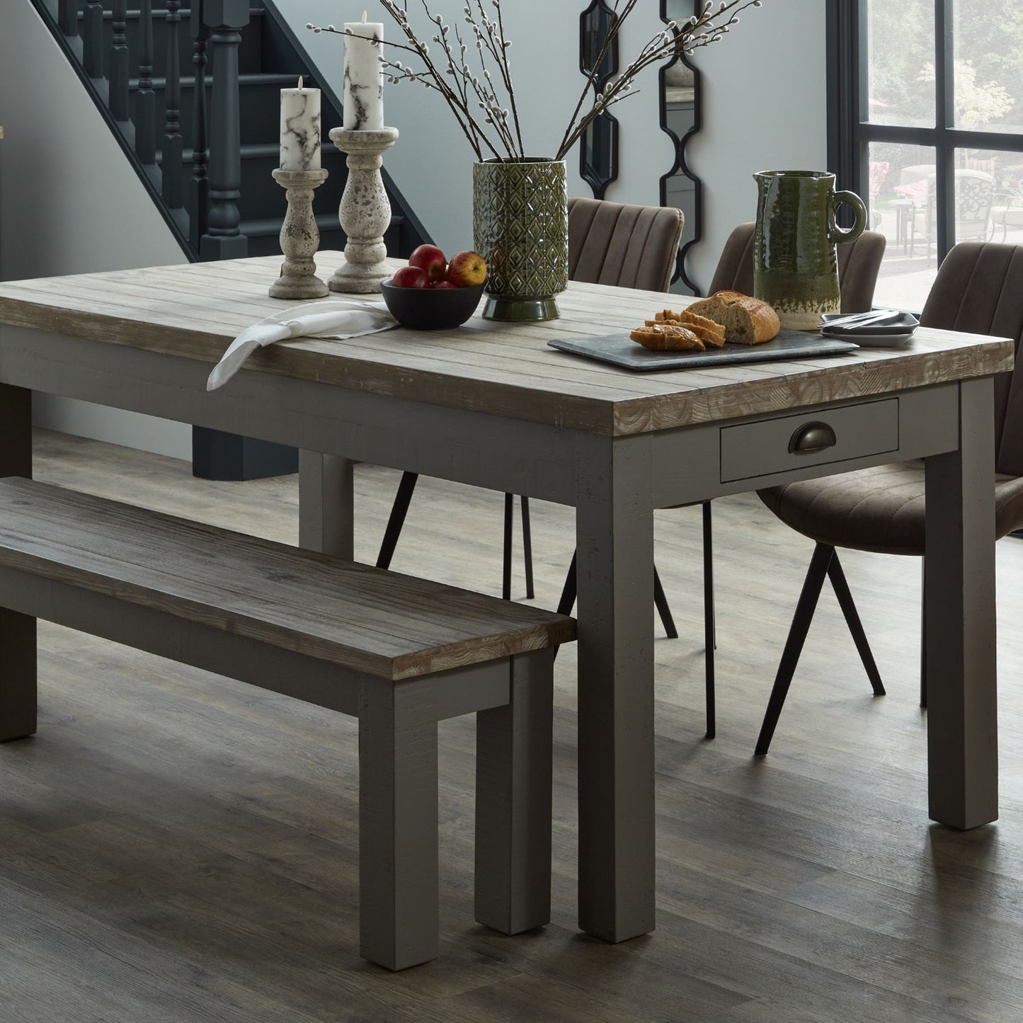 Dining Table - The Oxley Collection Dining Table With Two Drawers