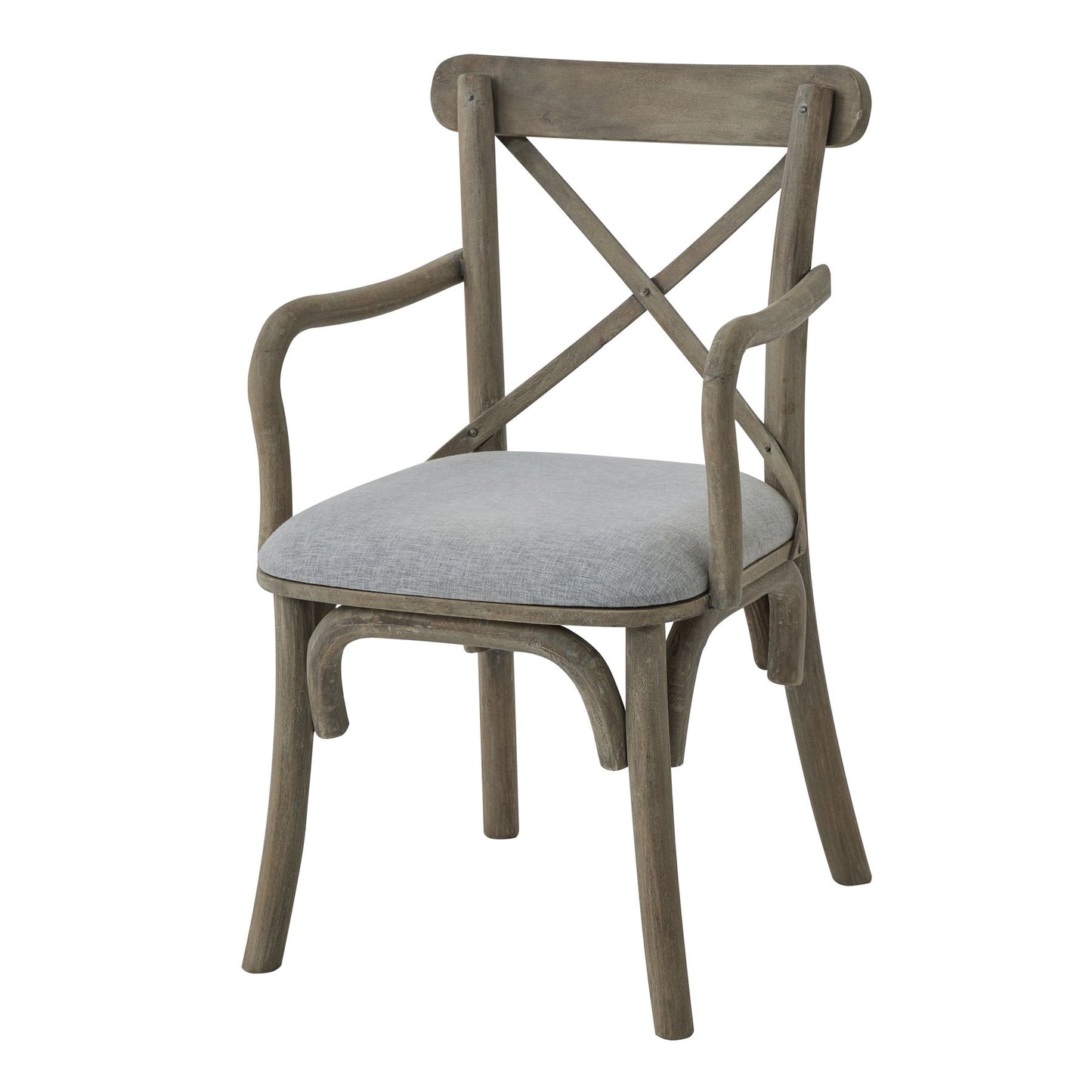 Dining Chair - Copgrove Collection Cross Back Carver Chair With Fabric Seat