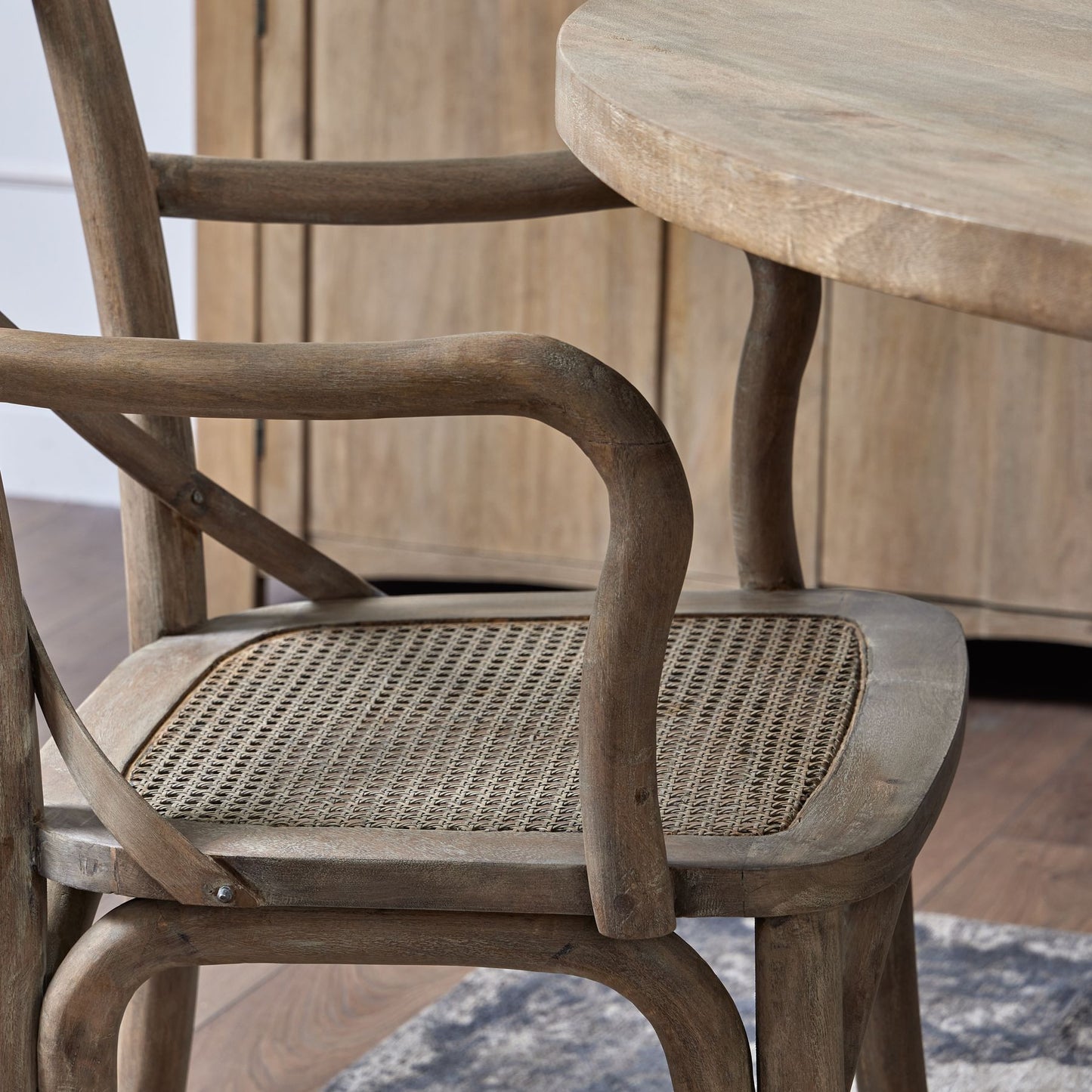 Dining Chair - Copgrove Collection Cross Back Chair With Fabric Seat