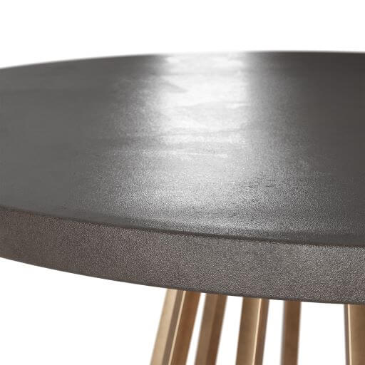 Dining Table - Bredon Dining Table Round dining table with grey faux dark concrete top