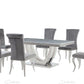 Dining Set - Calacatta Marble Dining Table & 6 Liyana Grey Dining Chairs