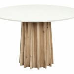 Dining Table - Hackwood Dining Table Hackwood round dining table with white concrete painted top