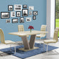 Dining Set - Zara Grey Top Table DT-101 & 4x Enzo White Chairs CH-250