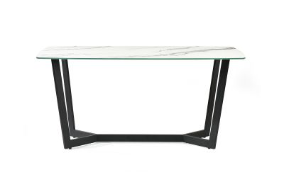 Dining Table - Olympus Dining Table - Black & White Marble