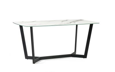 Dining Table - Olympus Dining Table - Black & White Marble